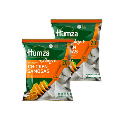 Buy Humza 20 Chicken Samosa 650g (Pack of 2) at Veenas.com - Online Indian Grocery Store UK