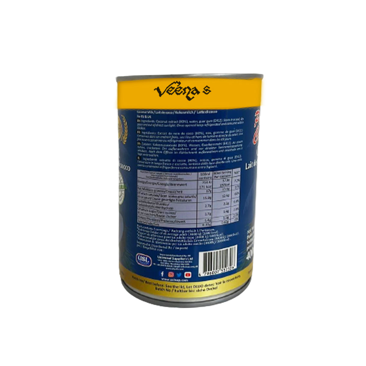 Buy Indu Sri Pure Ceylon Coconut Milk 400ml at Veenas.com - Online Indian Grocery Store UK