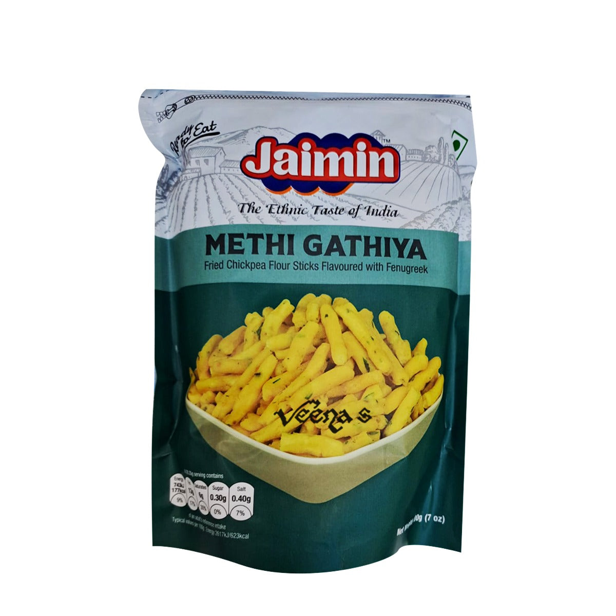 Buy Jaimin Methi Gathiya 200g at Veenas.com - Online Indian Grocery Store UK