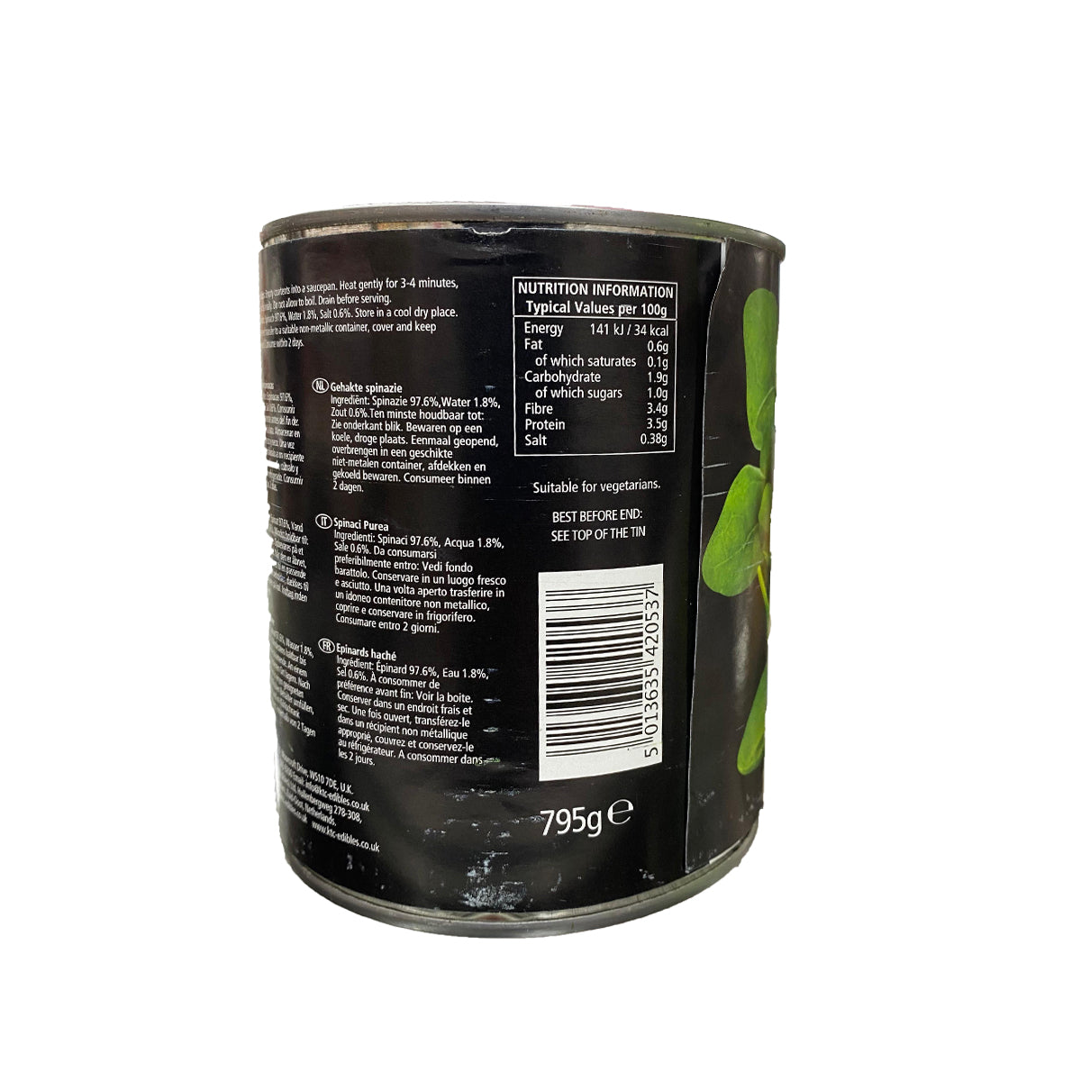 Buy KTC Spinach Puree in Salted Water 795g at Desicart.co.uk - Online Indian Grocery Store UK