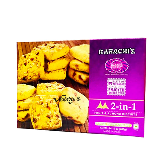 Karachi 2 in 1 Fruit & Almond Biscuit 400g