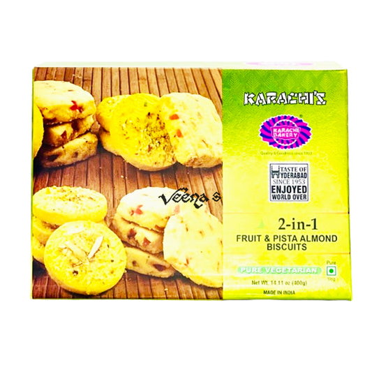 Karachi 2-in-1 Fruit & Pista Almond Biscuits 400g