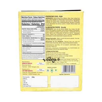 karachi Toast Jeera Rusk 200g