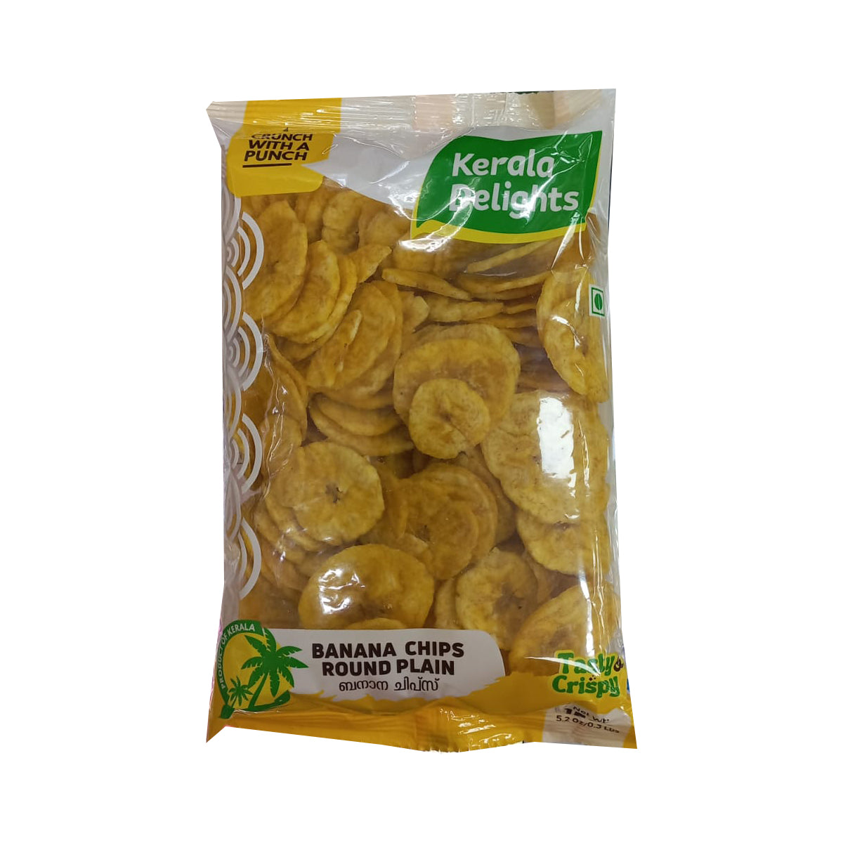 Buy Kerala Delights Banana Chips Round Plain 150g at Veenas.com - Online Indian Grocery Store UK