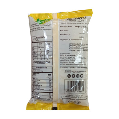 Buy Kerala Delights Banana Chips Round Plain 150g at Veenas.com - Online Indian Grocery Store UK