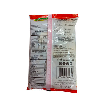 Buy Kerala Delights Banana Chips Spicy 150g at Veenas.com - Online Indian Grocery Store UK