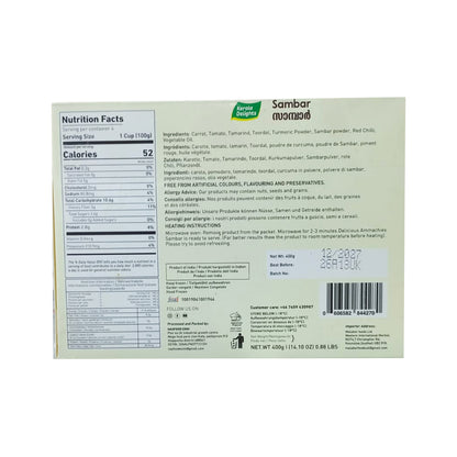 Buy Kerala Delights Sambar 400g at Veenas.com - Online Indian Grocery Store UK