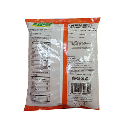 Buy Kerala Delights Tapioca Chips Round Spicy 150g at Veenas.com - Online Indian Grocery Store UK