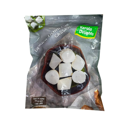 Buy Kerala Delights Tapioca Drumcut 908g at Veenas.com - Online Indian Grocery Store UK