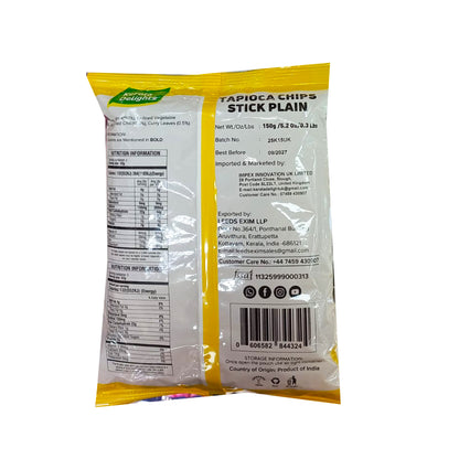 Buy Kerala Delights Tapioca Sticks Plain 150g at Veenas.com - Online Indian Grocery Store UK