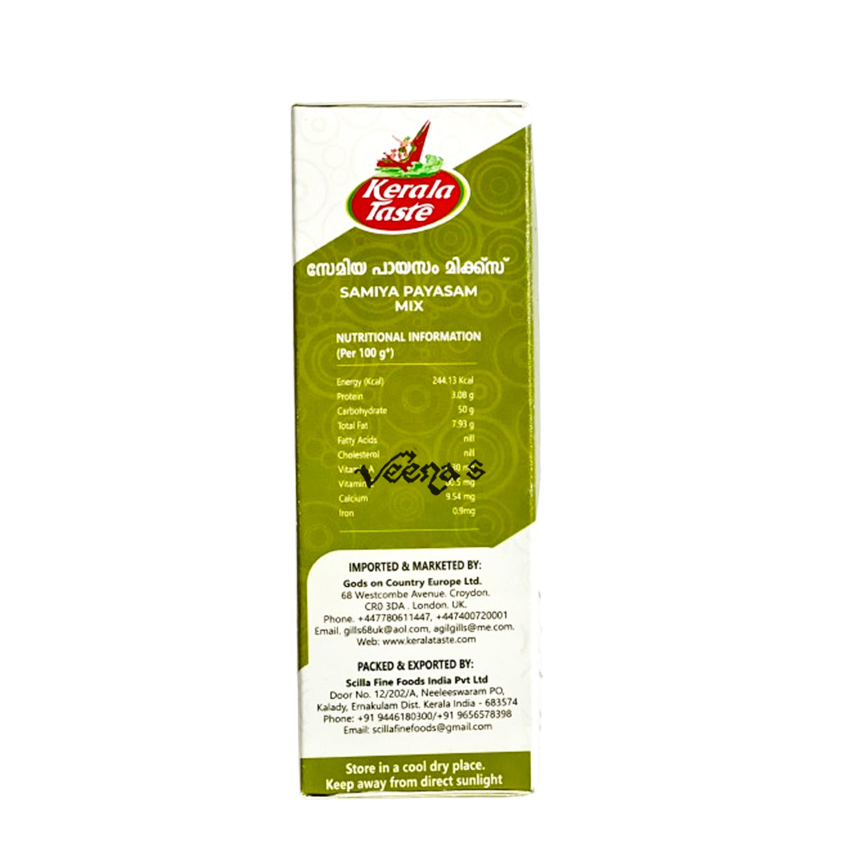Buy Kerala Taste Samiya Payasam Mix 300g at Veenas.com - Online Indian Grocery Store UK
