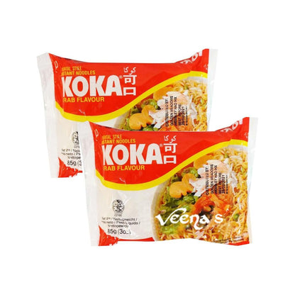 Buy Koka Noodles Crab Flavour 85g Pack of 2 at Veenas.com - Online Indian Grocery Store UK