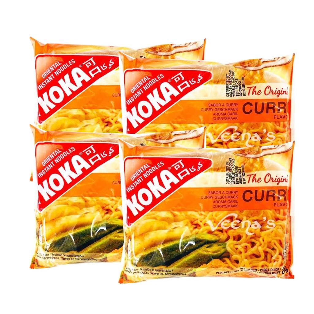 Buy Koka Noodles Curry Flavour 85g  Pack of 4 at Veenas.com - Online Indian Grocery Store UK