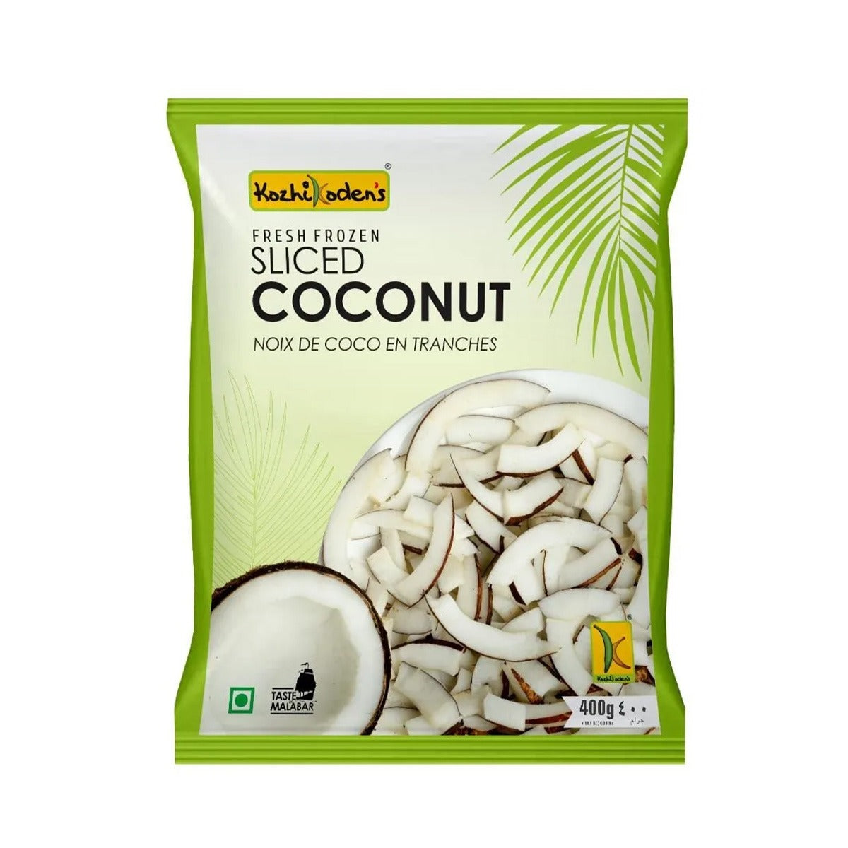 Buy Kozhikoden's Sliced Coconut 400g at Veenas.com - Online Indian Grocery Store UK