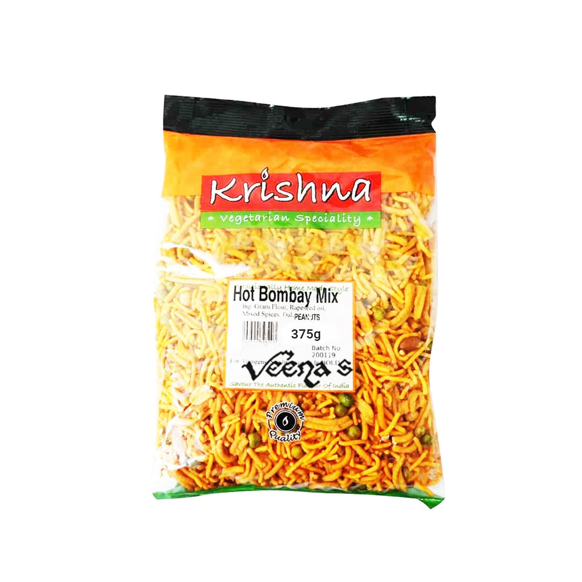 Buy Krishna Hot Bombay Mix 375g at Veenas.com - Online Indian Grocery Store UK