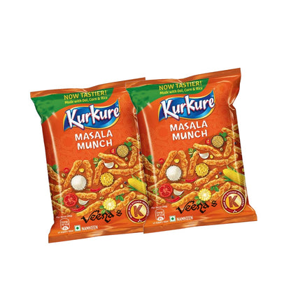 Buy Kurkure Masala Munch (Pack of 2) 82g at Veenas.com - Online Indian Grocery Store UK