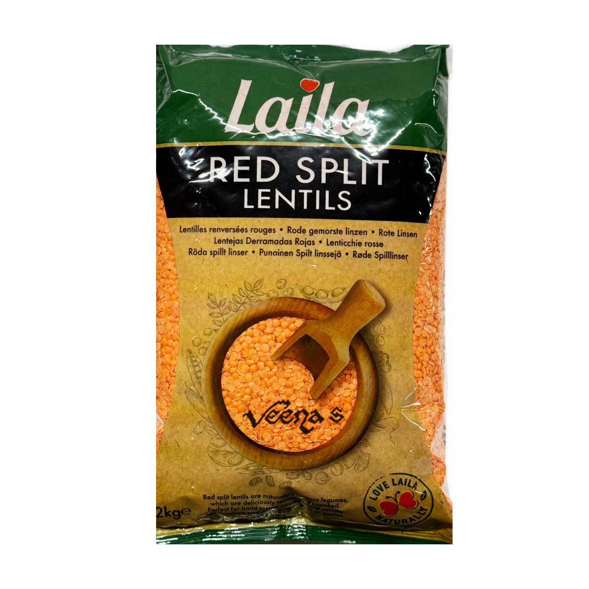 Buy Laila Red Split Lentils 2kg at Veenas.com - Online Indian Grocery Store UK