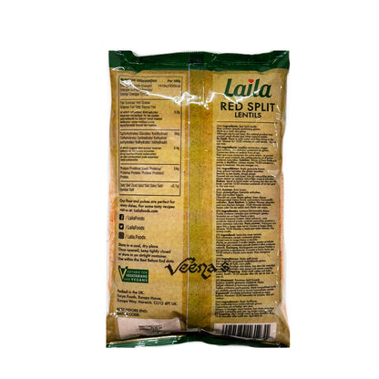 Buy Laila Red Split Lentils 2kg at Veenas.com - Online Indian Grocery Store UK