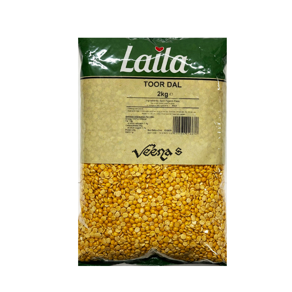 Laila Toor Dall Plain 2kg– veenas.com