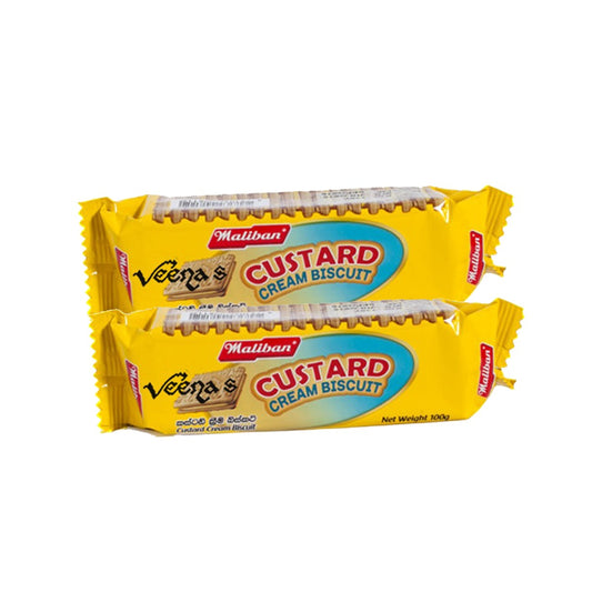 Maliban Custard Cream Biscuits (Pack of 2) 100g