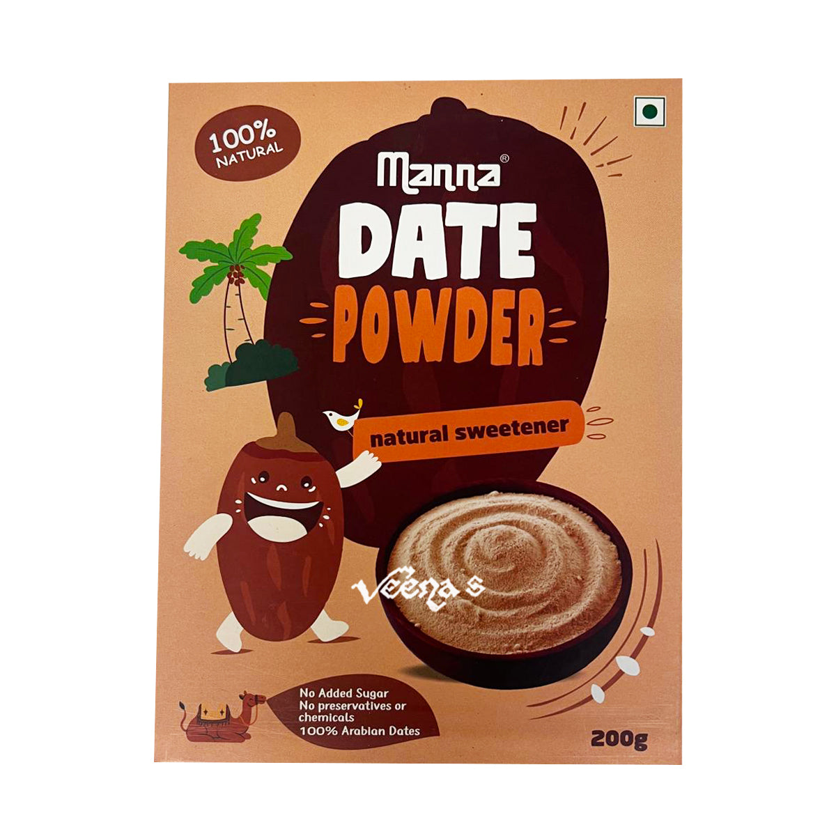 Buy Manna Dates Powder 200g at Veenas.com - Online Indian Grocery Store UK
