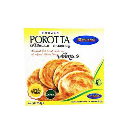 Buy Mathangi Frozen Porotta 350g (Buy 1 Get 1 Free) at Veenas.com - Online Indian Grocery Store UK