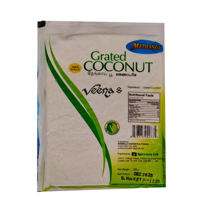Buy Mathangi Grated Coconut 350g at Veenas.com - Online Indian Grocery Store UK
