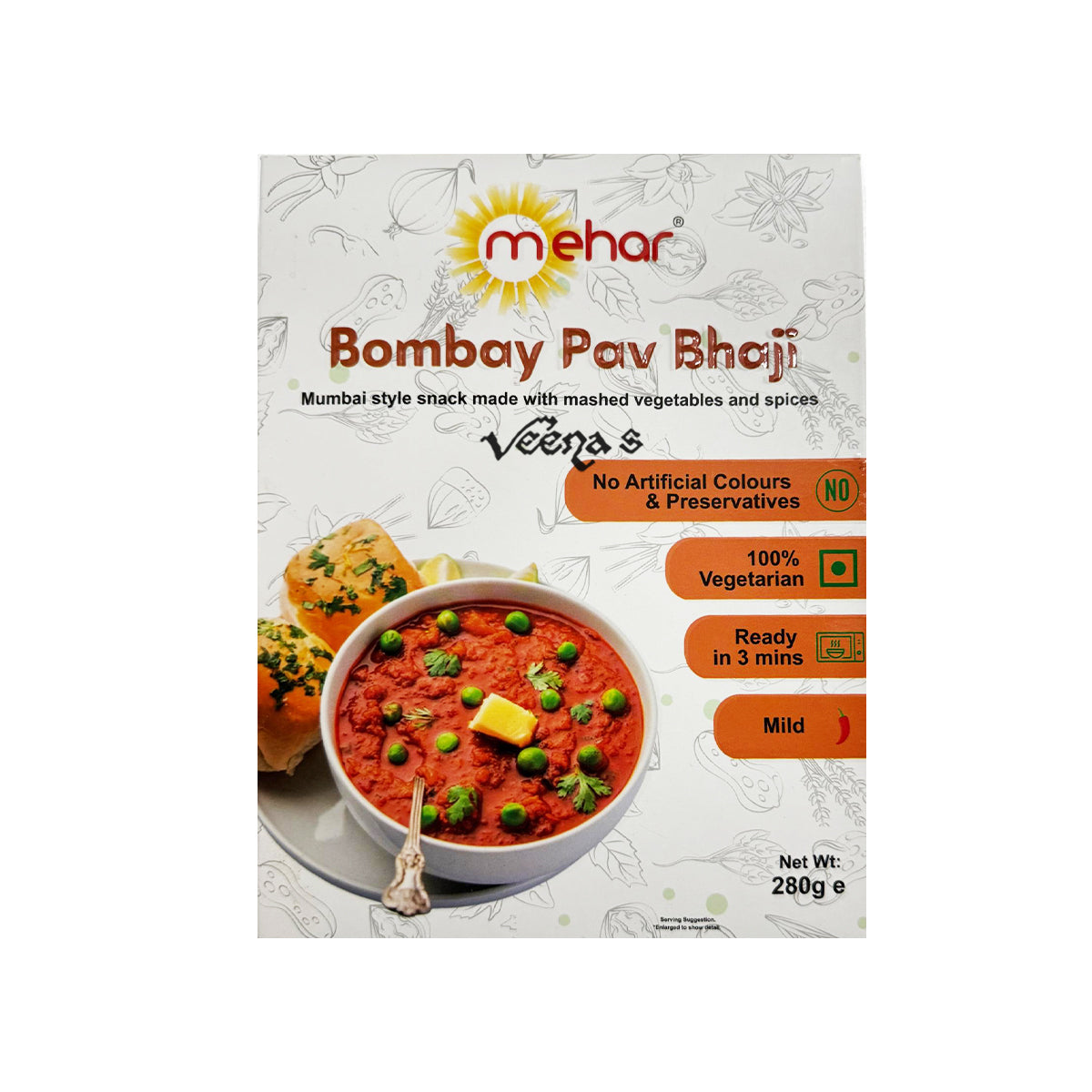 Mehar Bombay Pav Bhaji 280g