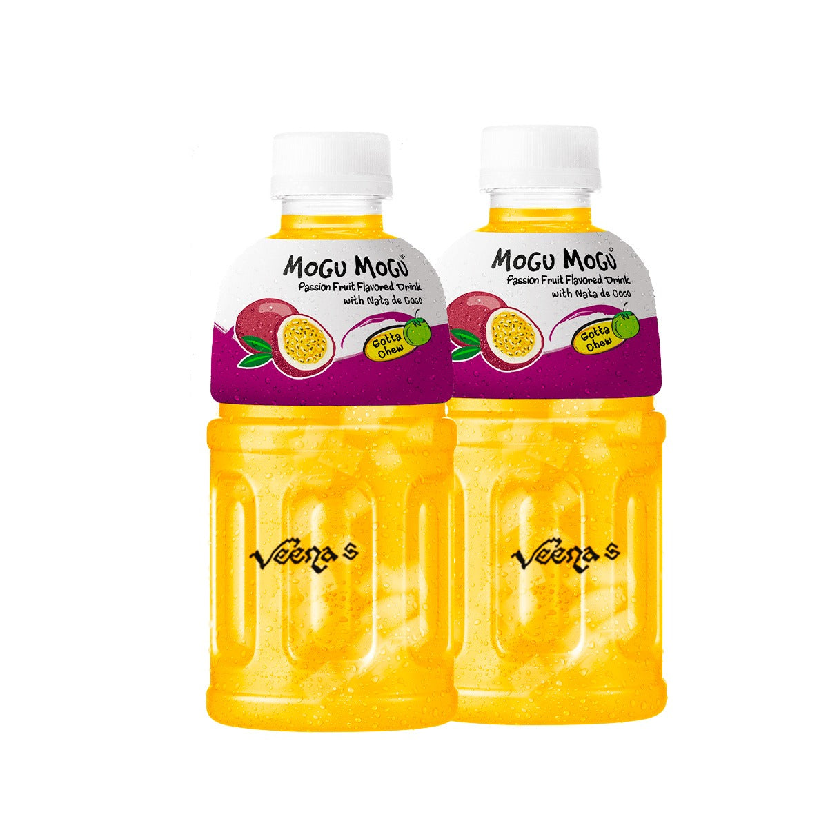 Buy Mogu Mogu Passion Flavour Drink (pack of 2) 320ml at Veenas.com - Online Indian Grocery Store UK
