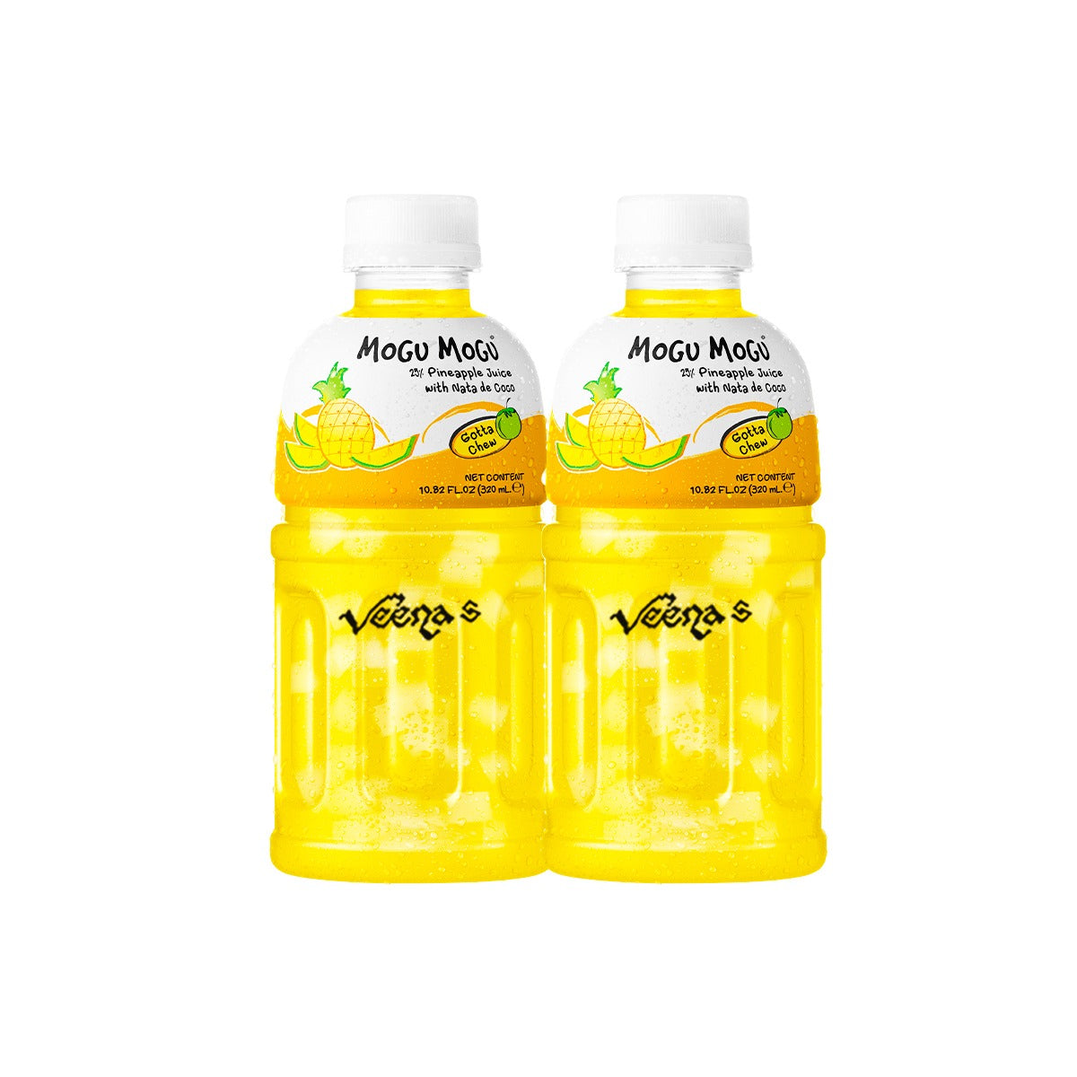 Buy Mogu Mogu Pineapple Flavour (Pack of 2) 320ml at Veenas.com - Online Indian Grocery Store UK