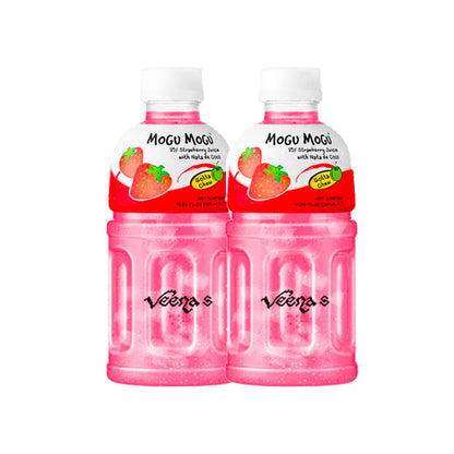 Buy Mogu Mogu Strawberry Flavoured Drink 320ml (Pack of 2) at Veenas.com - Online Indian Grocery Store UK