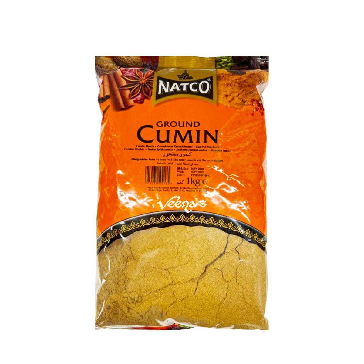 Buy Natco Ground Cumin Powder 1kg at Veenas.com - Online Indian Grocery Store UK