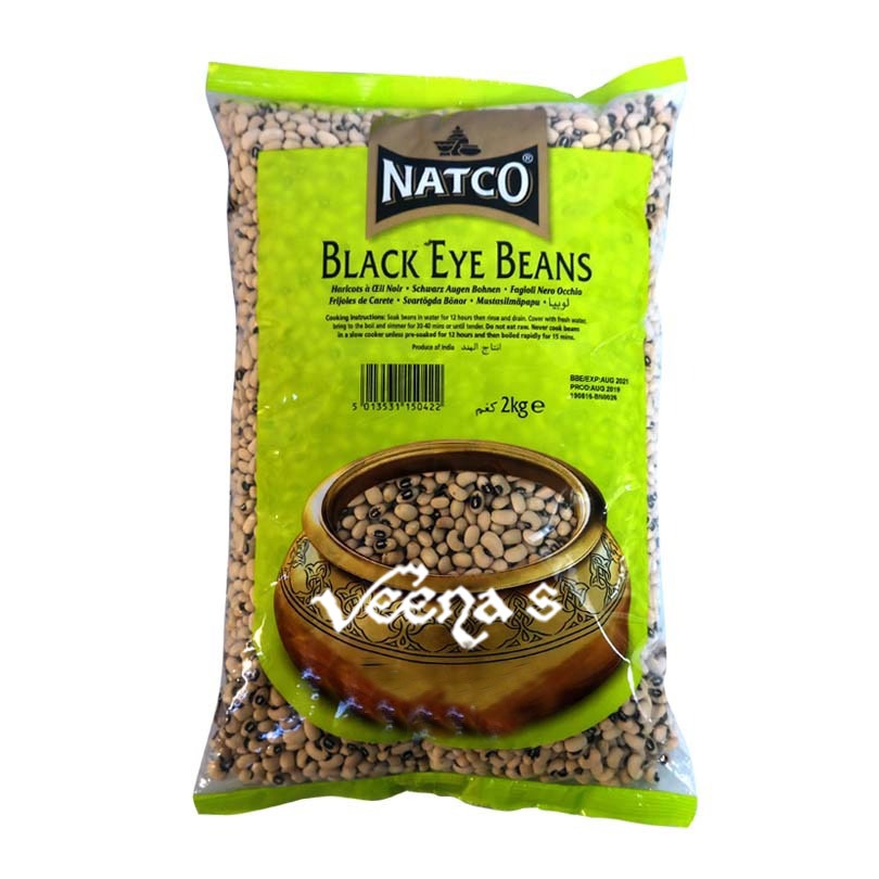 Buy Natco Black Eye Beans 2kg at Veenas.com - Online Indian Grocery Store UK