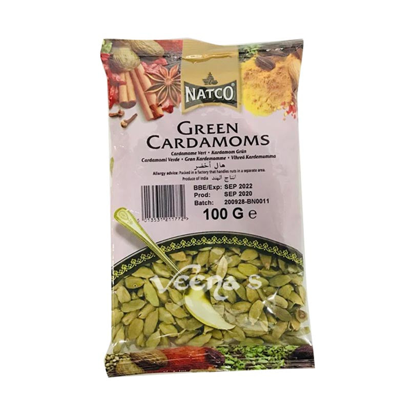Buy Natco Green Cardamoms 100g at Veenas.com - Online Indian Grocery Store UK