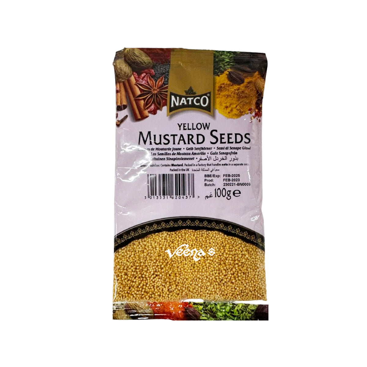 Buy Natco Mustard Seed Yellow 100g at Veenas.com - Online Indian Grocery Store UK
