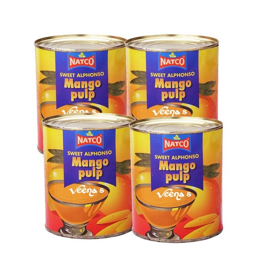 Natco Sweet Alphonso Mango Pulp 850g (Pack Of 4)
