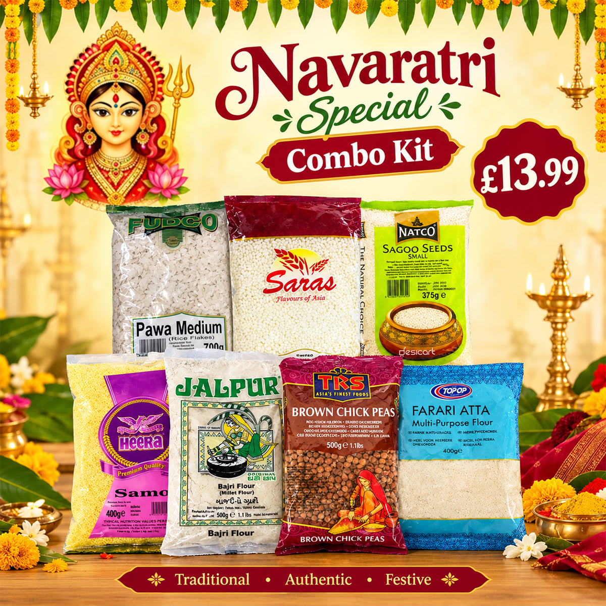 Buy Navratri Fasting Special Combo at Veenas.com - Online Indian Grocery Store UK