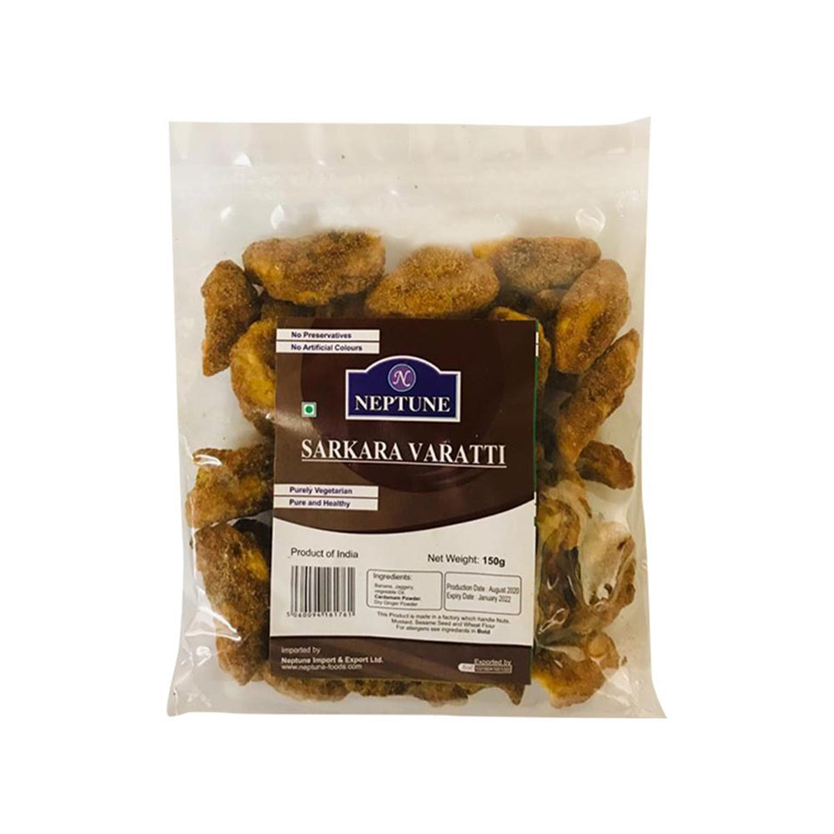 Buy Neptune Sarkara Varatti 150g at Veenas.com - Online Indian Grocery Store UK