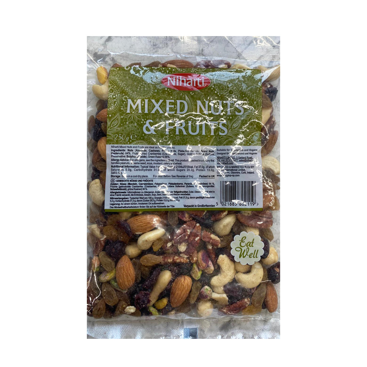 Buy Niharti Mixed Nuts & Fruits 250g at Veenas.com - Online Indian Grocery Store UK