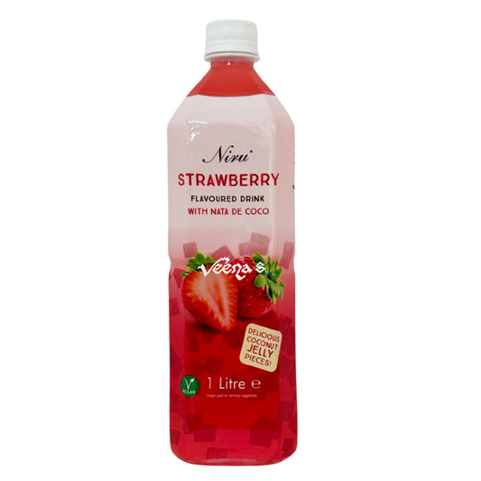 Niru Strawberry Flavoured Drink with Nata De Coco 1 Litre