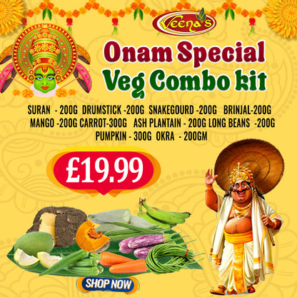 Buy Onam Special Veg Combo Kit at Veenas.com - Online Indian Grocery Store UK