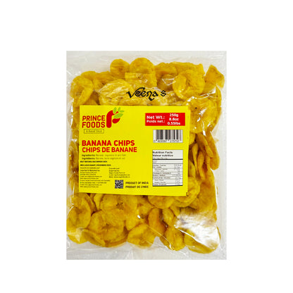 Buy Prince Foods Banana Chips 250g at Veenas.com - Online Indian Grocery Store UK
