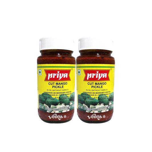 Priya Cut Mango Pickle 300g Pack of 2