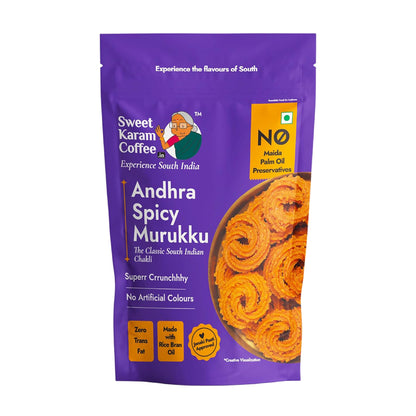 Buy SKC Andra Spicy Murukku 180g at Veenas.com - Online Indian Grocery Store UK