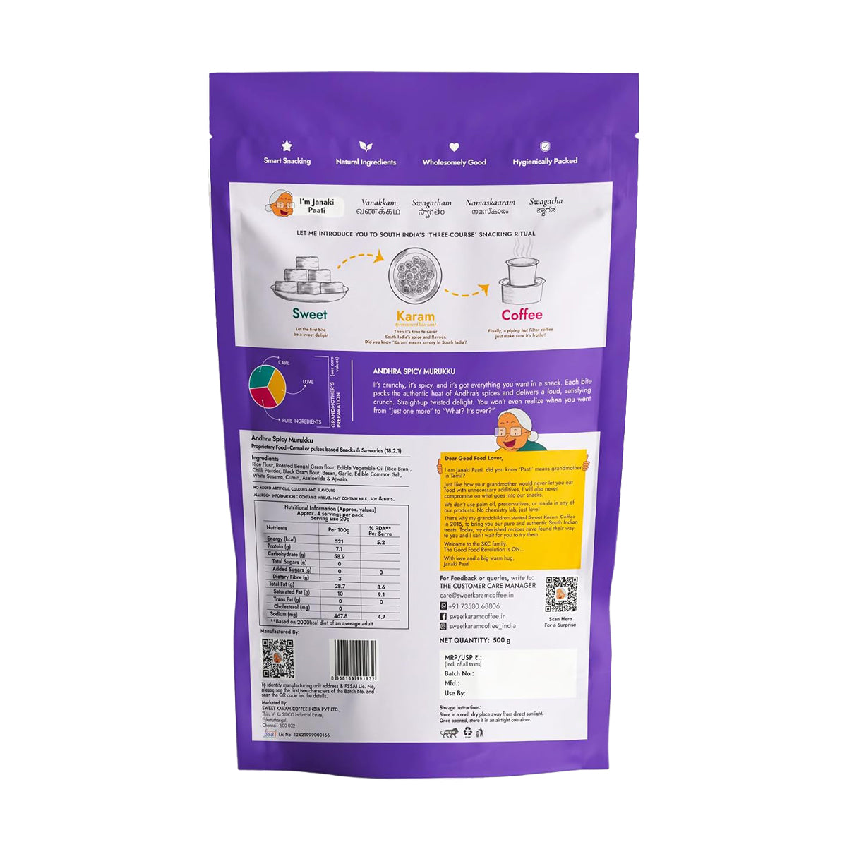 Buy SKC Andra Spicy Murukku 180g at Veenas.com - Online Indian Grocery Store UK