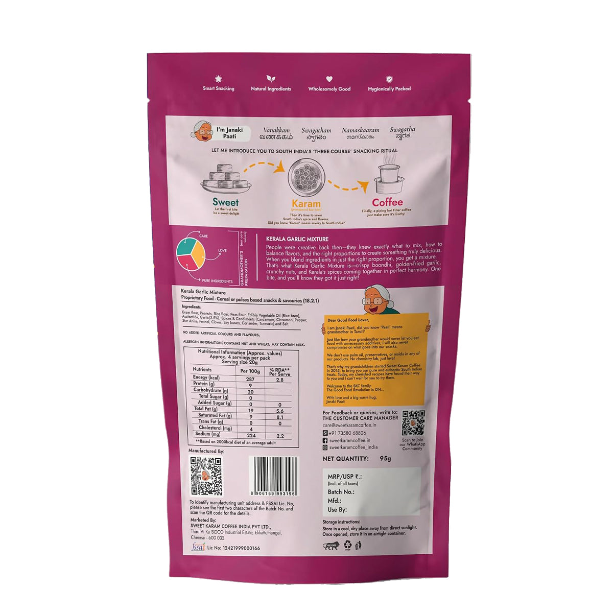 Buy SKC Kerala Garlic Mixture 150g at Veenas.com - Online Indian Grocery Store UK