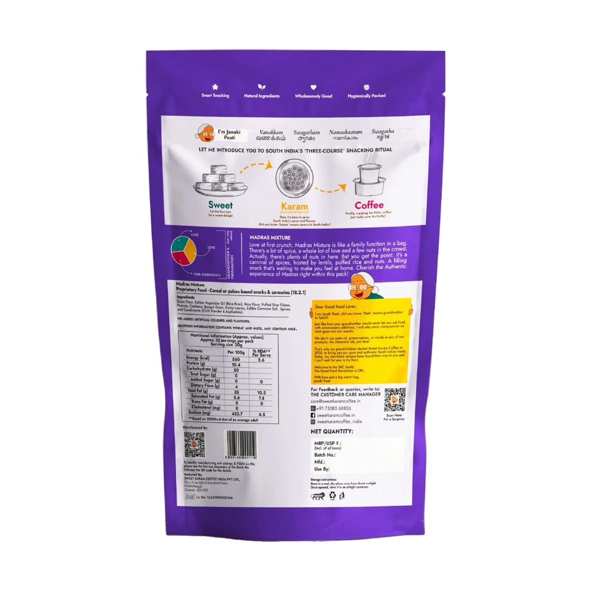 Buy SKC Madras Mixture 180g at Veenas.com - Online Indian Grocery Store UK