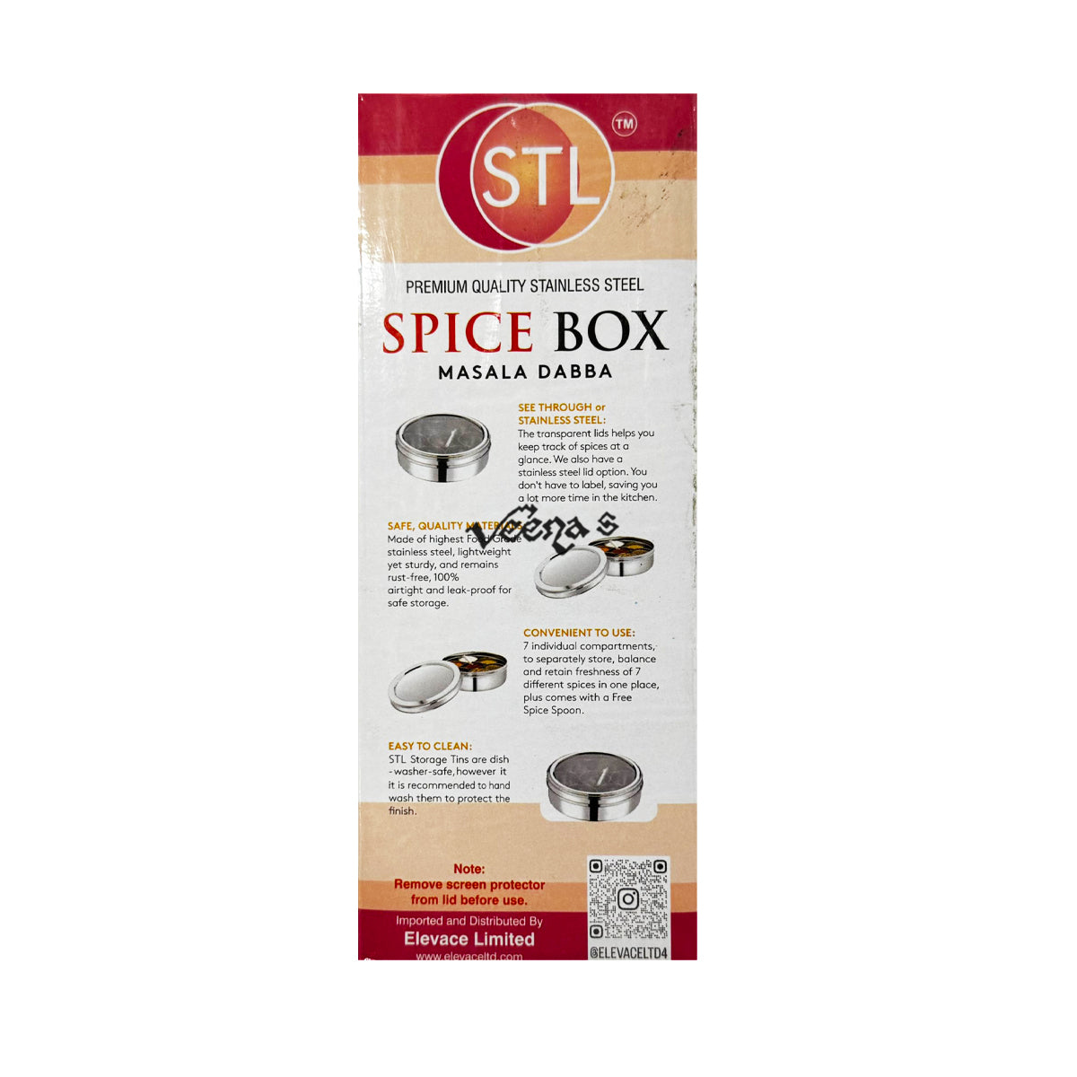 Buy STL Spice Box Masala Dabba at Veenas.com - Online Indian Grocery Store UK