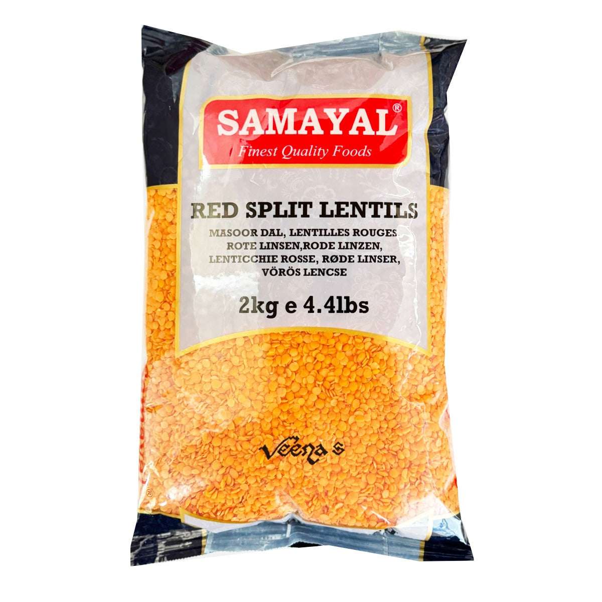 Buy Samayal Red Split Lentils 2kg at Veenas.com - Online Indian Grocery Store UK