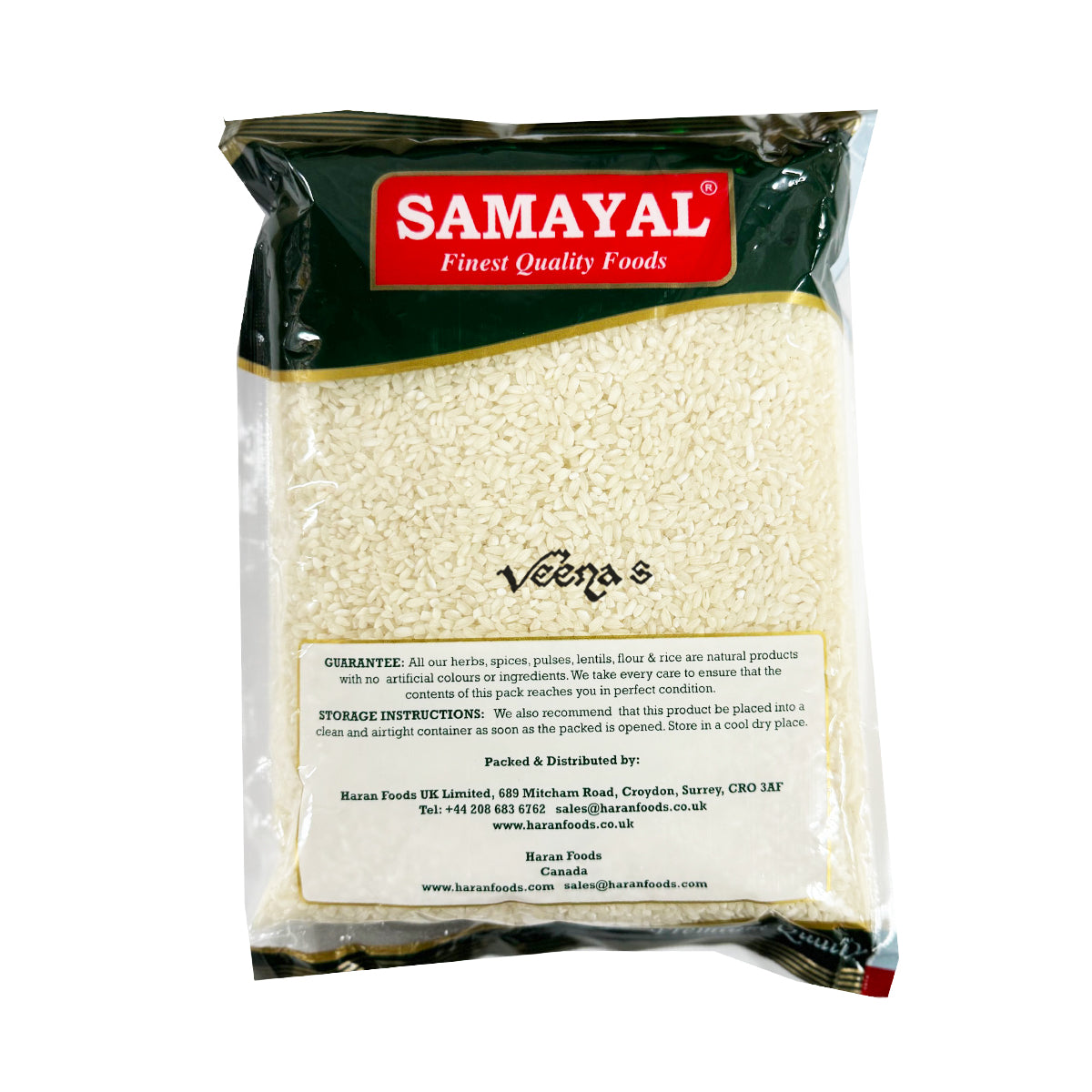 Buy Samayal White Raw Rice 1kg at Veenas.com - Online Indian Grocery Store UK